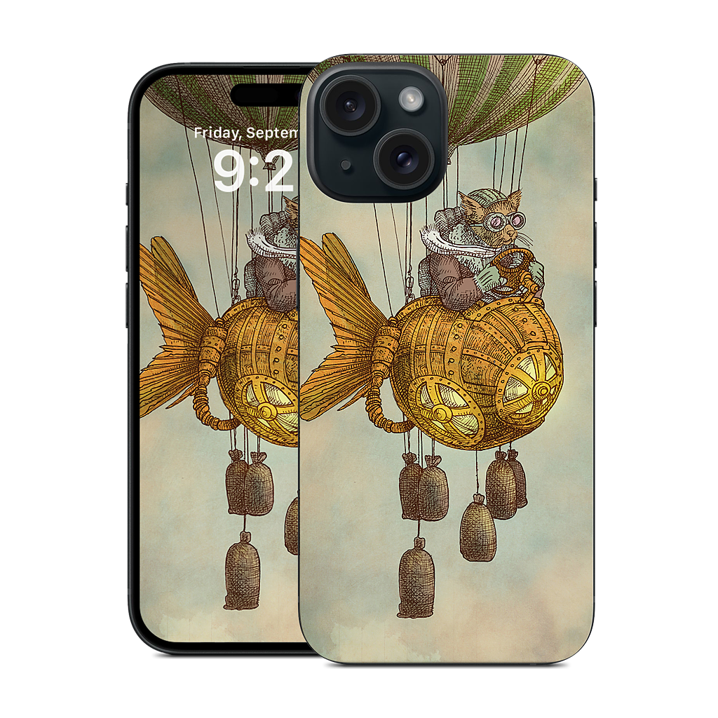 Around The World In A GoldfishFlyer iPhone Skin