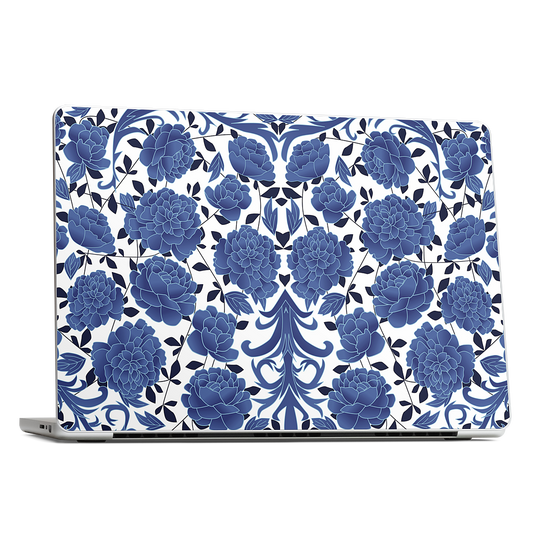 Blue flowers MacBook Skin