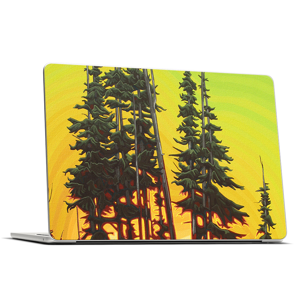 Green Skies At Night MacBook Skin