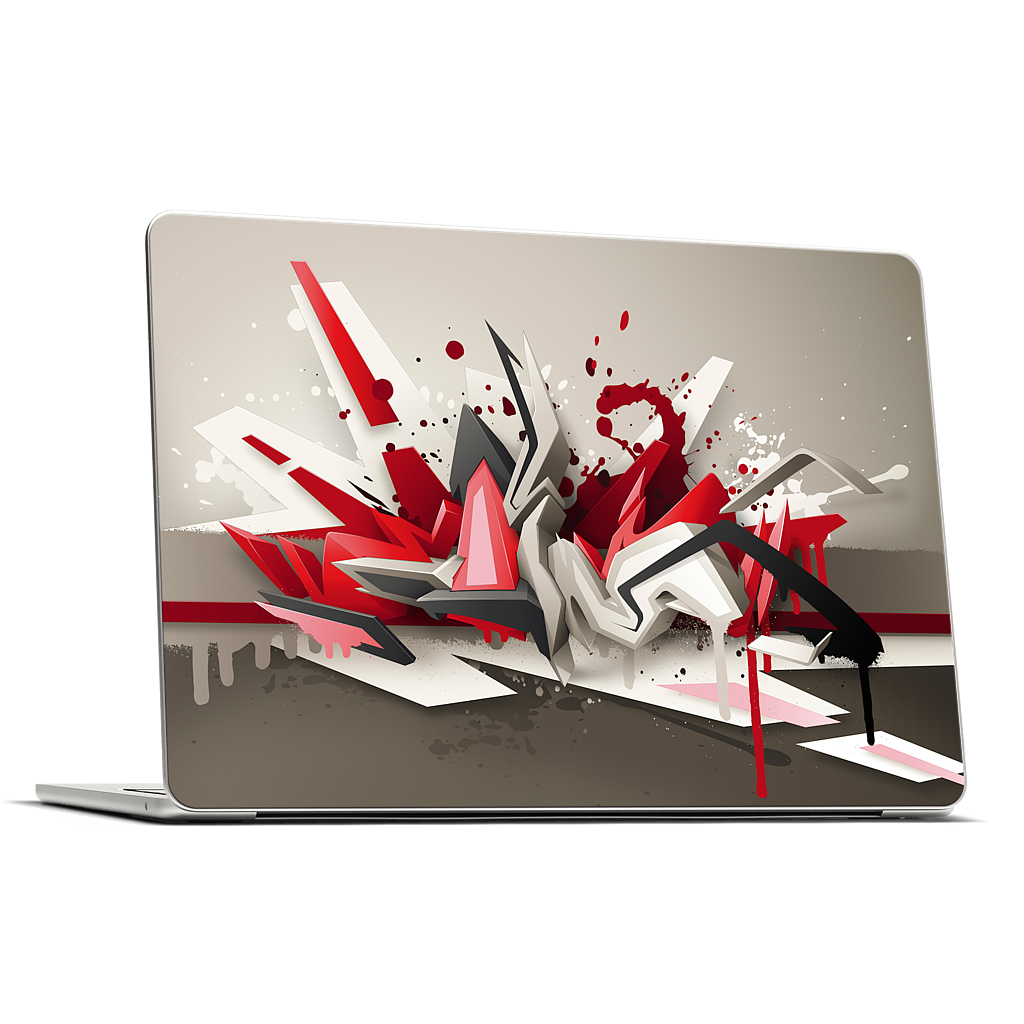 Red Metal MacBook Skin