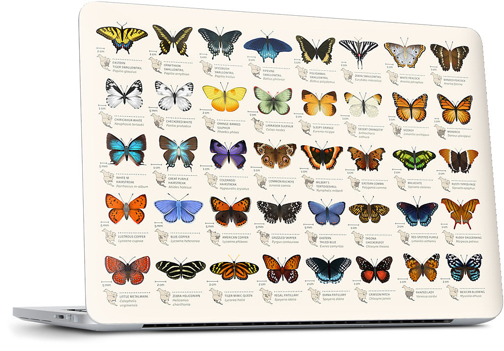 42 North American butterflies MacBook Skin