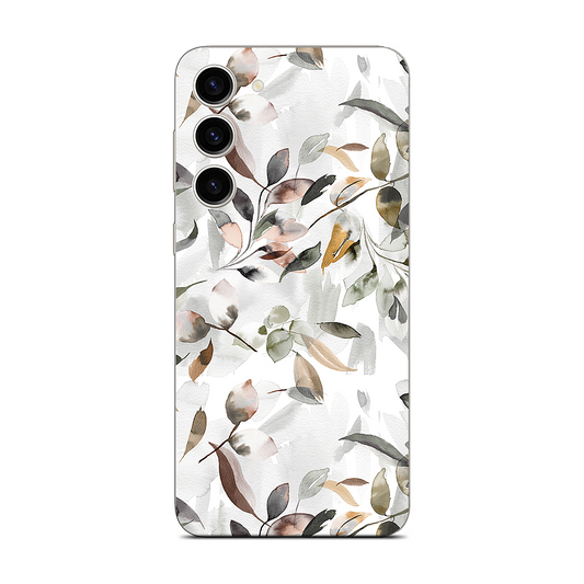 Watercolor Leaves Green Samsung Skin