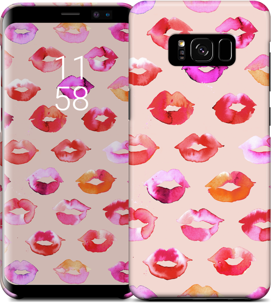 Sweet Coral Pink Lips Samsung Case
