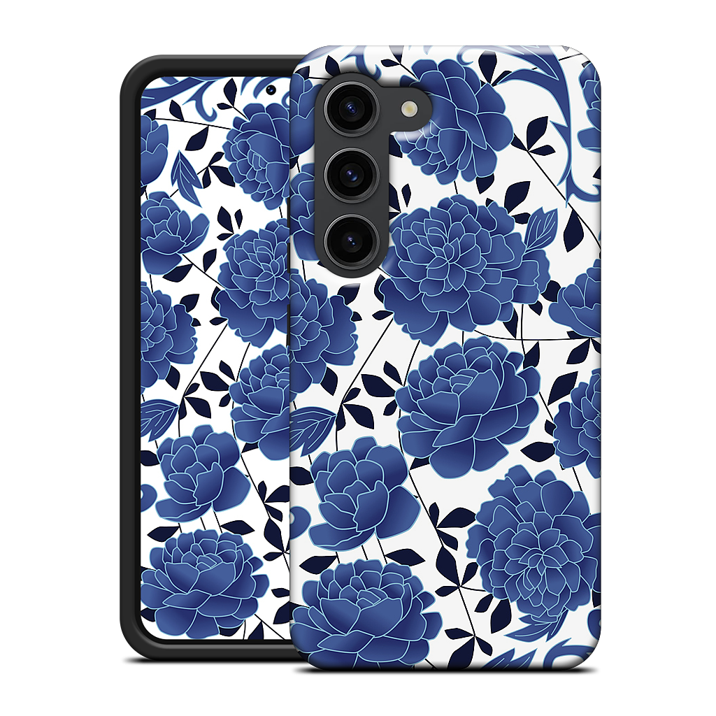Blue flowers Samsung Case