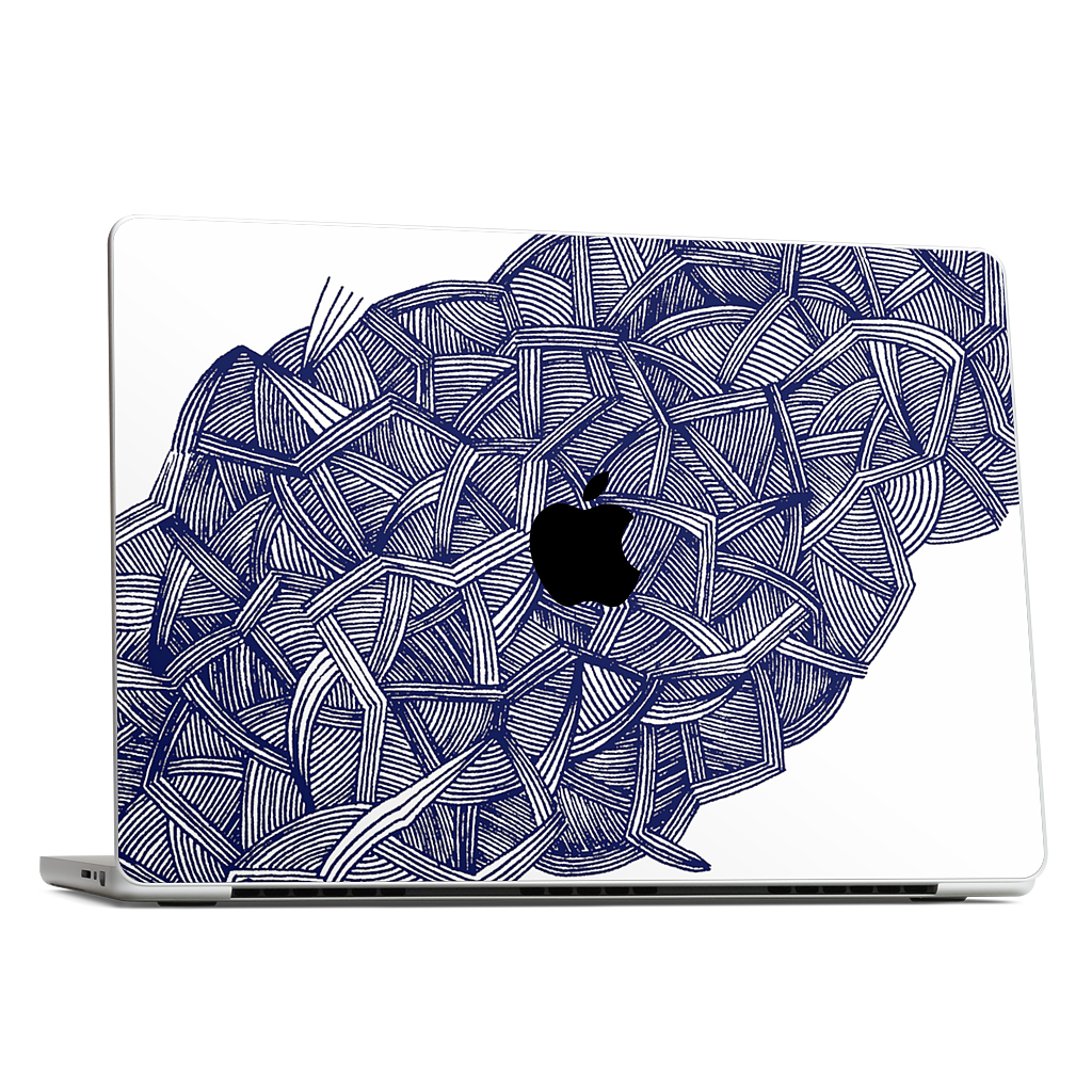 blue lines MacBook Skin