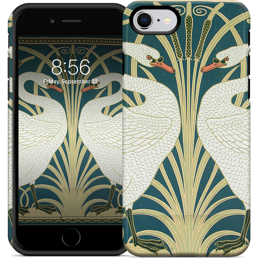 Swans and Irises iPhone Case