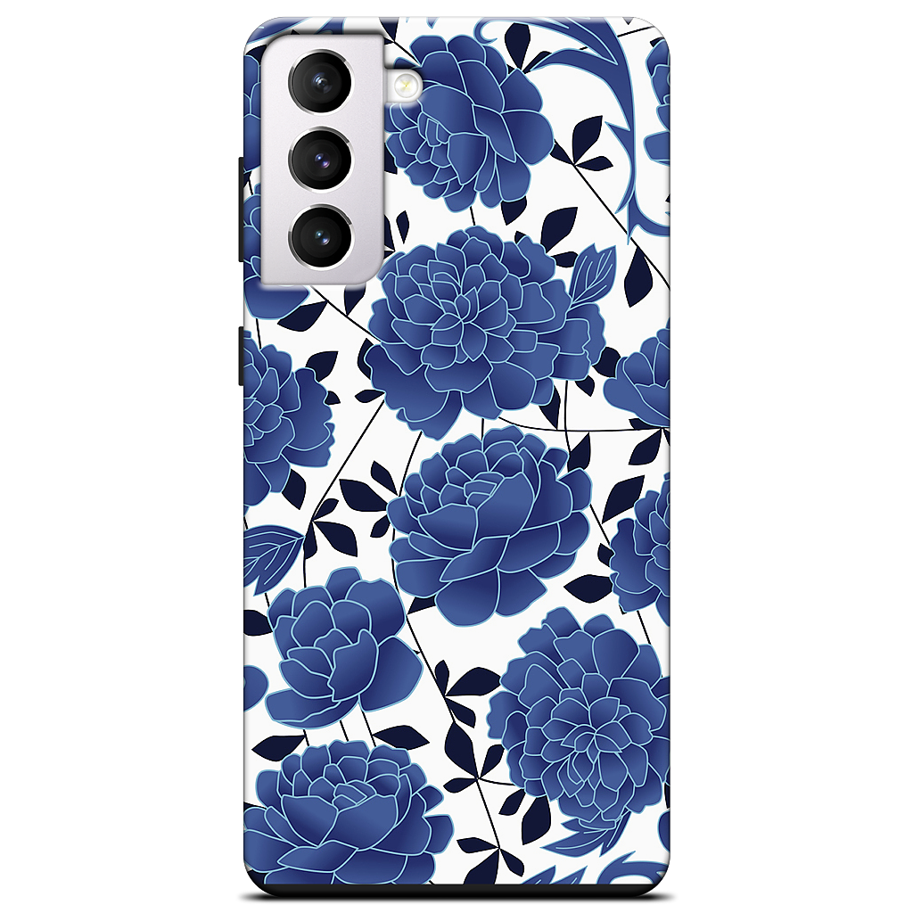 Blue flowers Samsung Case
