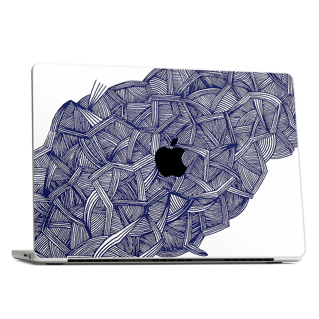 blue lines MacBook Skin