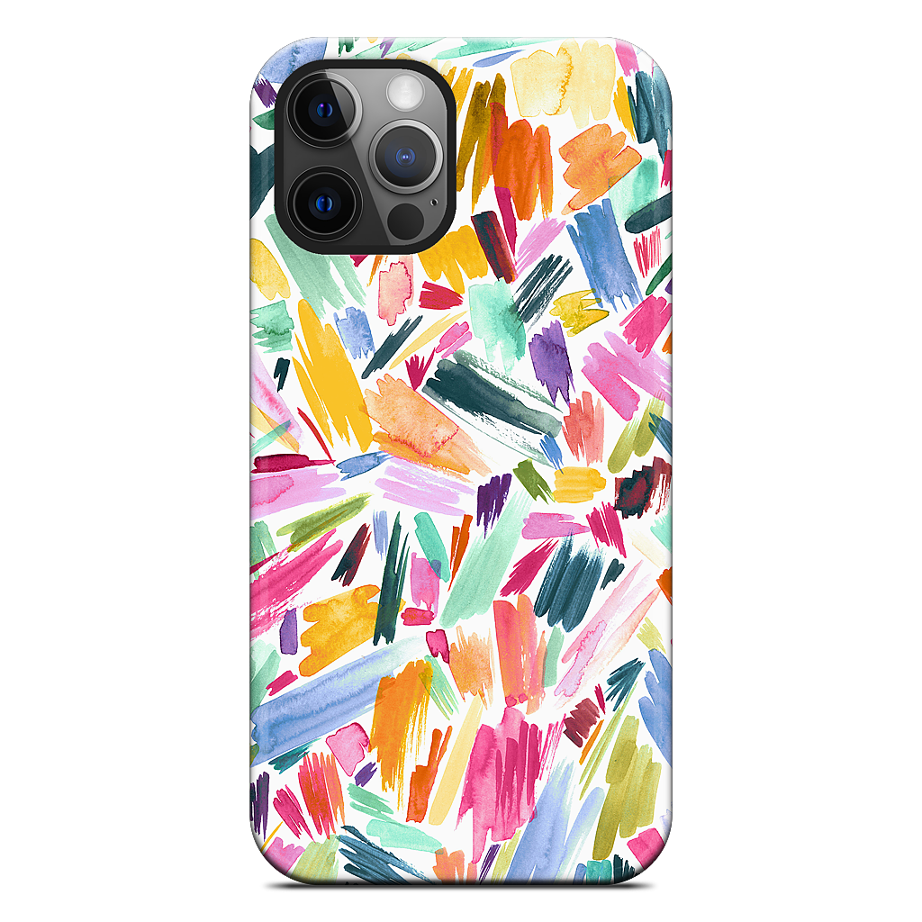 Colorful Abstract Strokes iPhone Case