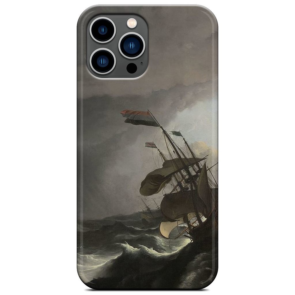 Warships During a Storm iPhone Case