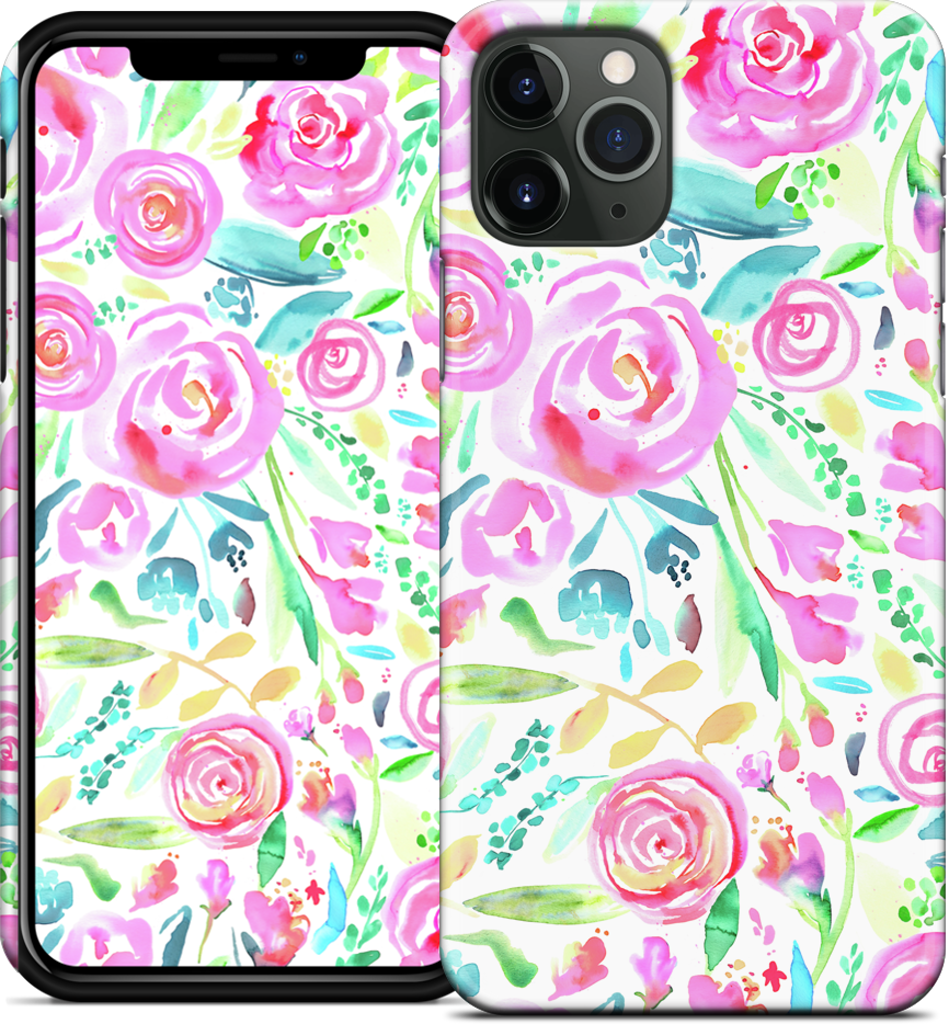 Sweet Floral Roses Pastel Bouquet iPhone Case