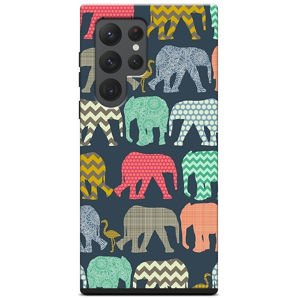 baby elephants and flamingos Samsung Case