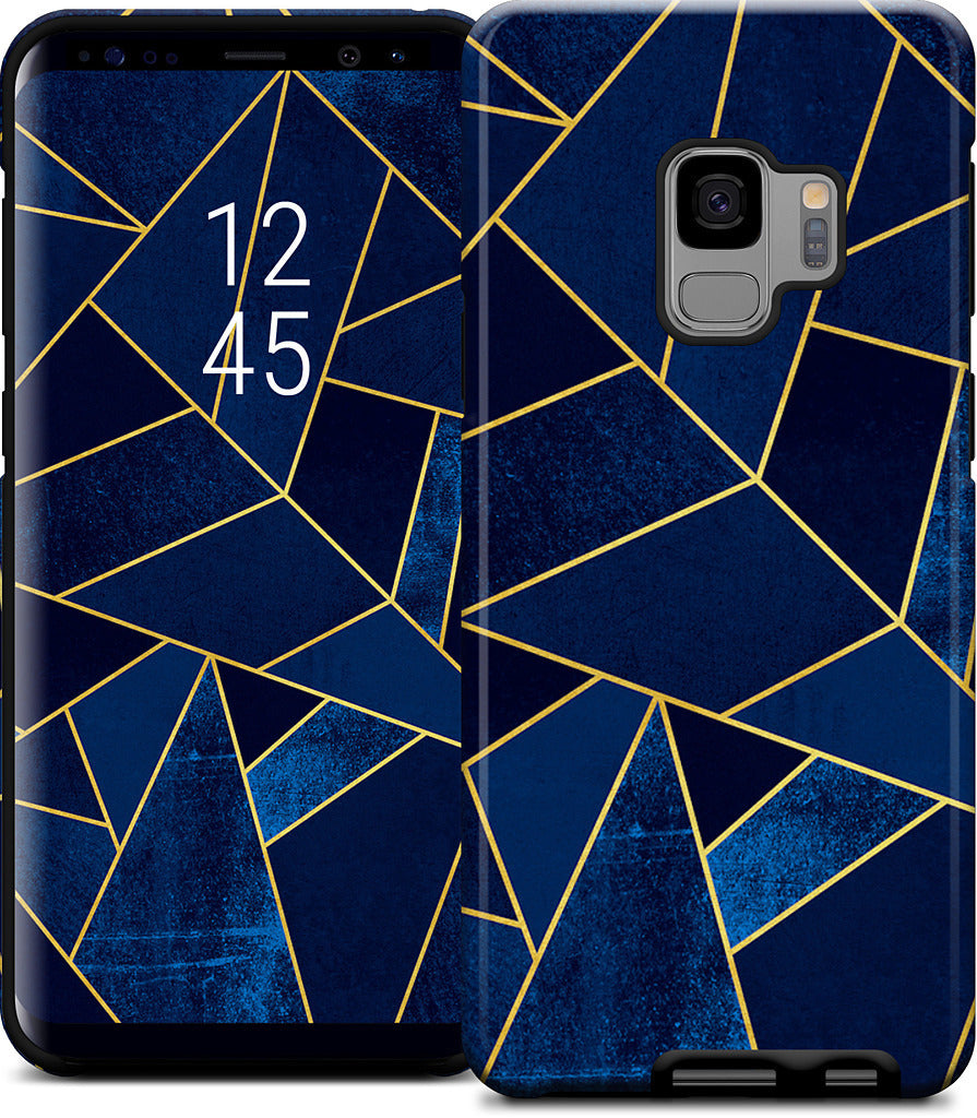 Blue Stone / Gold Lines Samsung Case