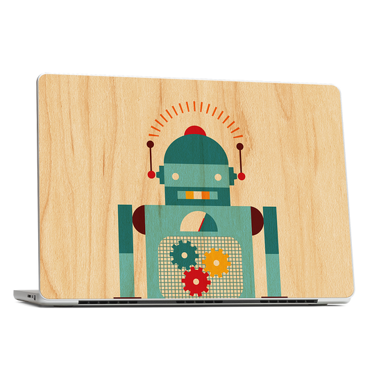 Blue Robot MacBook Skin