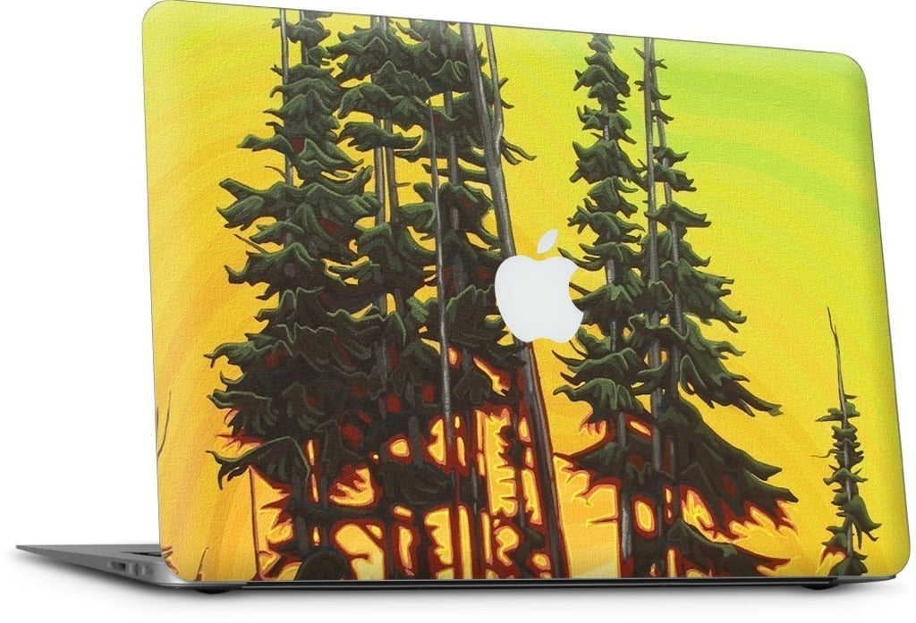 Green Skies At Night MacBook Skin