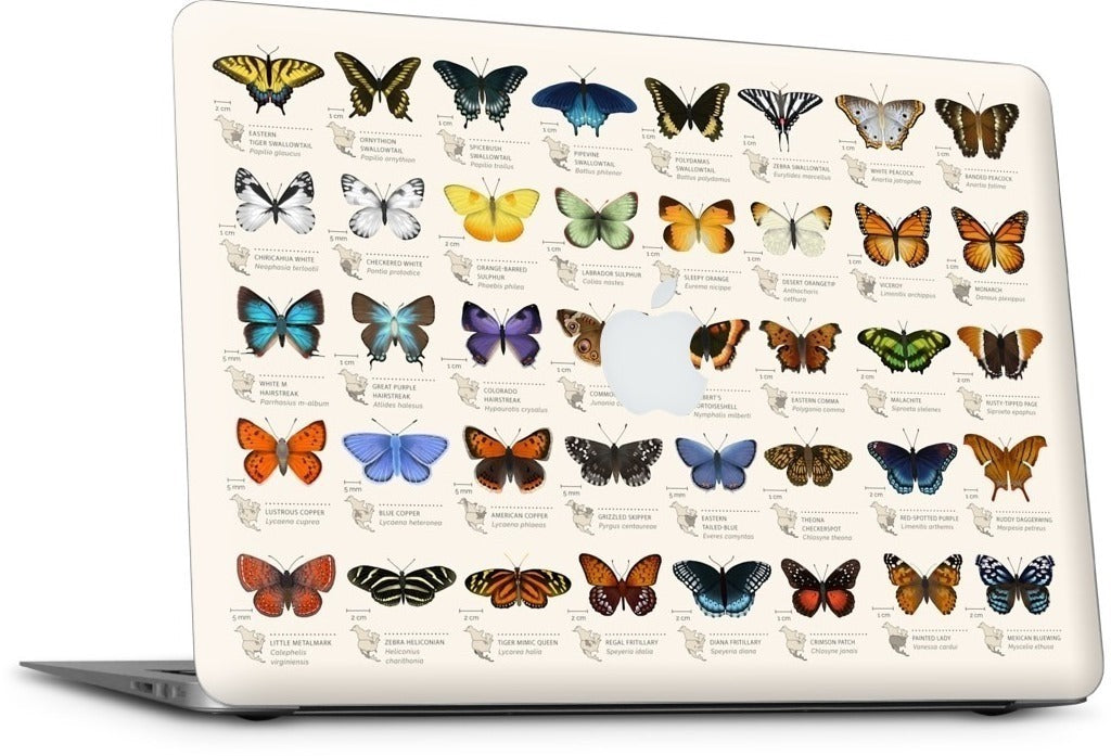 42 North American butterflies MacBook Skin
