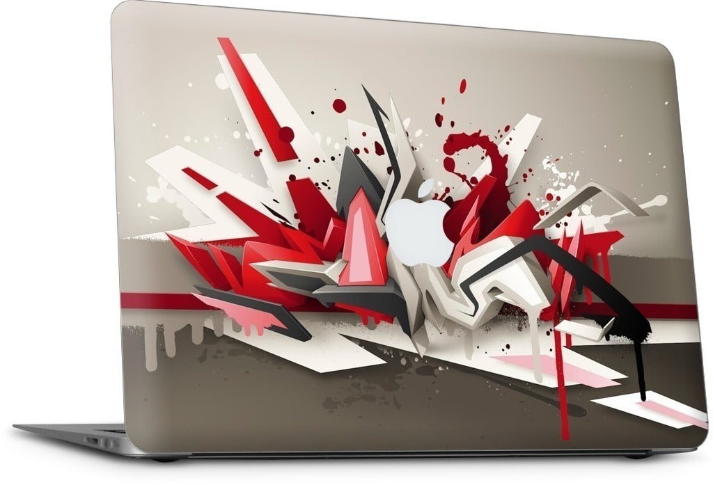 Red Metal MacBook Skin