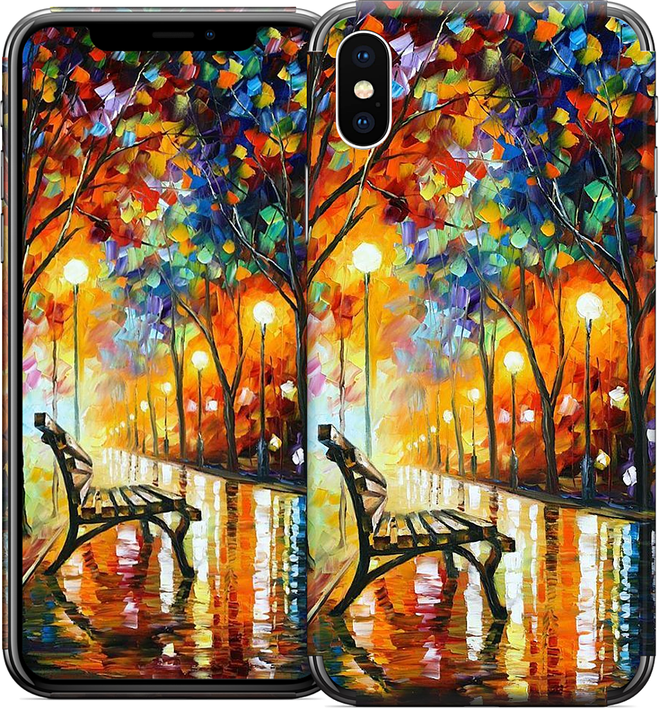 THE LONELINESS OF AUTUMN by Leonid Afremov iPhone Skin