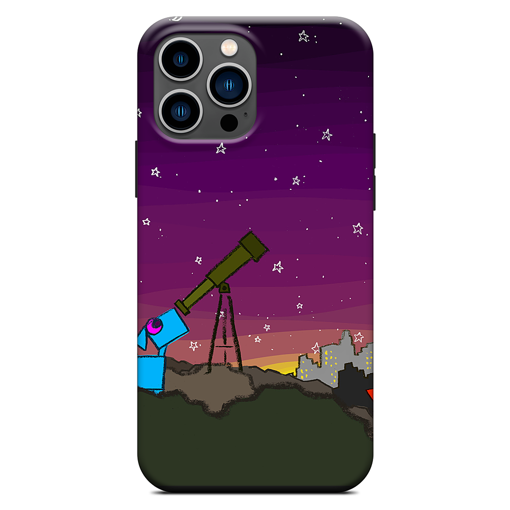 Space Dog Telescope iPhone Case