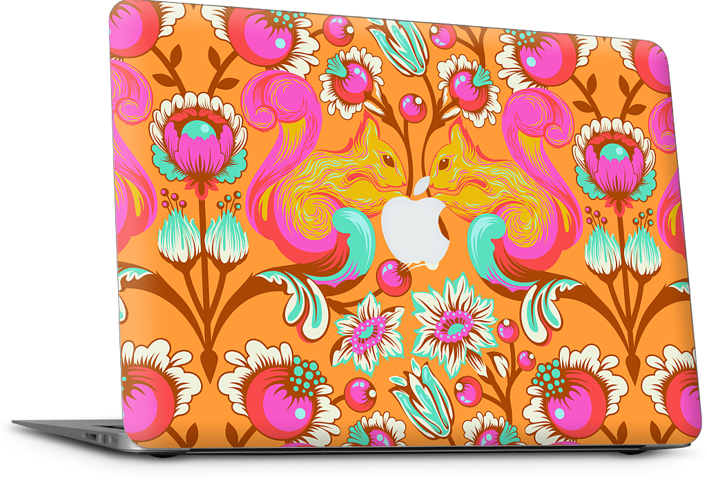 Squirrel Begonia MacBook Skin