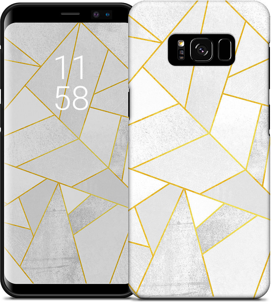 White Stone / Golden Lines Samsung Case