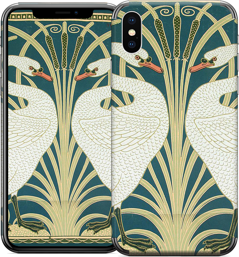 Swans and Irises iPhone Skin