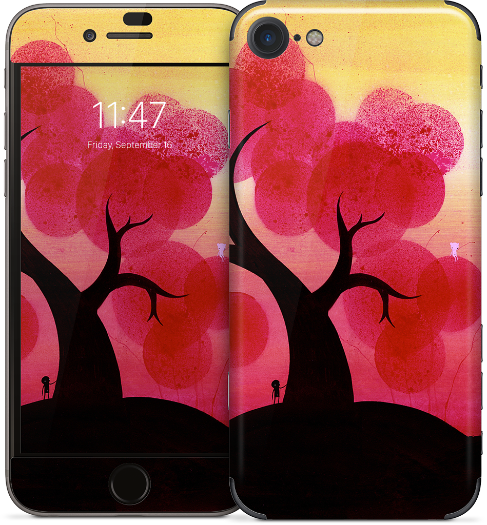 Red Blossoms iPhone Skin