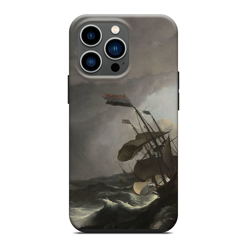 Warships During a Storm iPhone Case