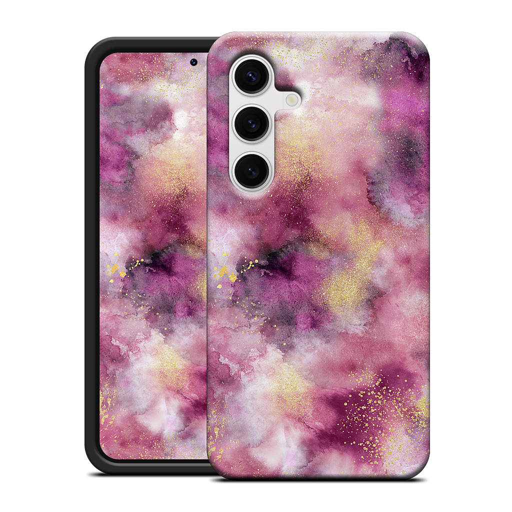 Watercolor Marble Pink Gold Samsung Case