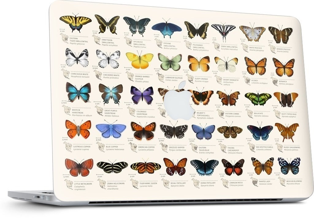 42 North American butterflies MacBook Skin