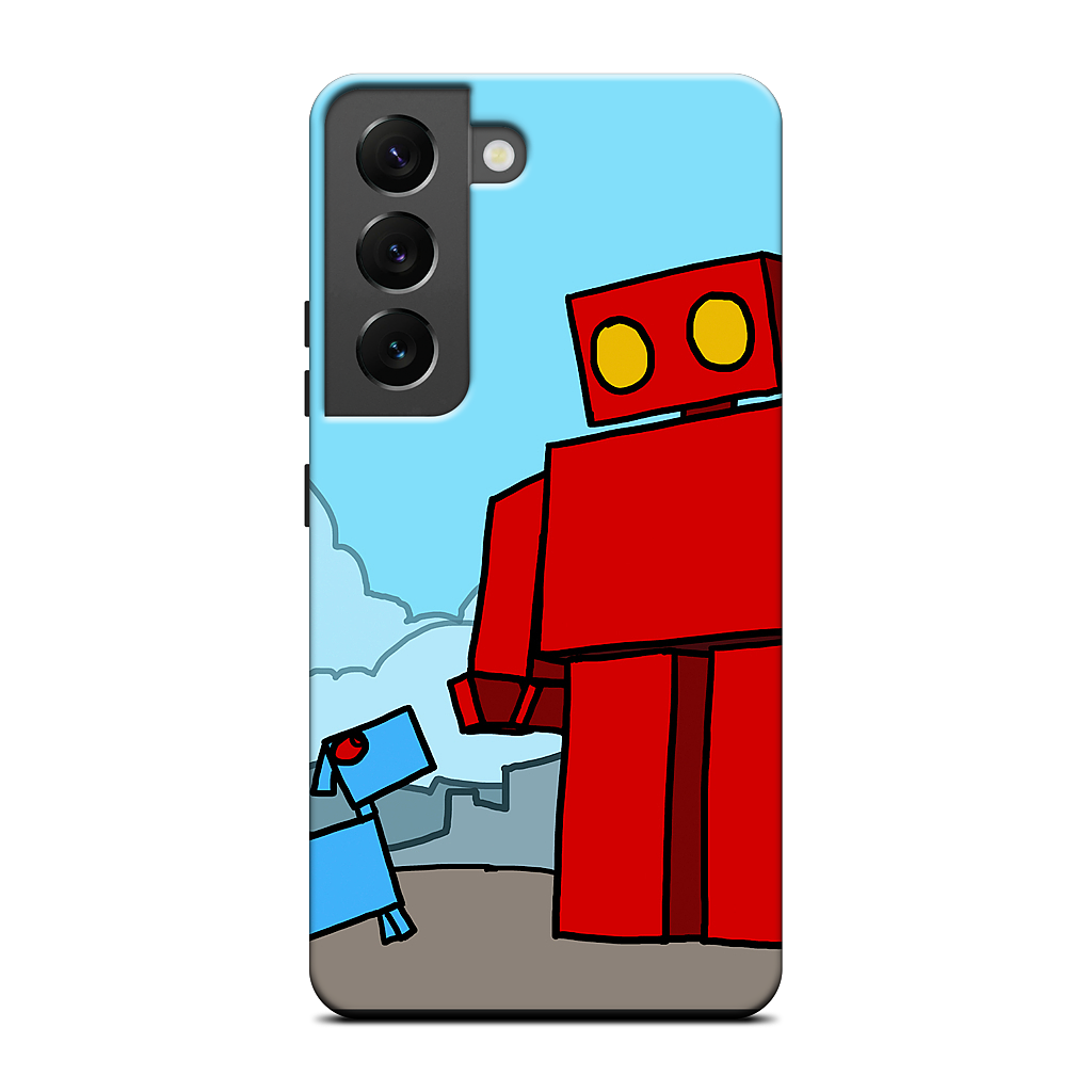 Red Robot Leaving The City Samsung Case
