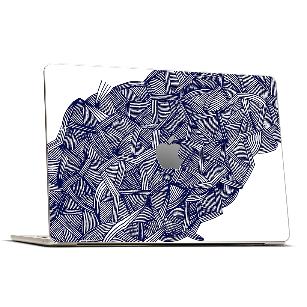 blue lines MacBook Skin