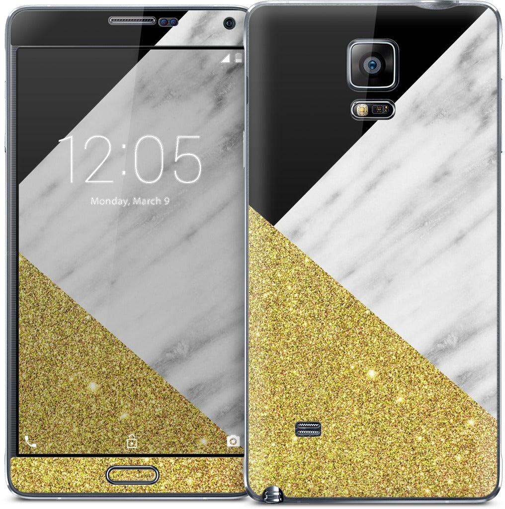 Gold and Real Italian Marble Collage Samsung Skin