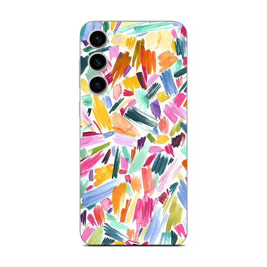 Colorful Abstract Strokes Samsung Skin