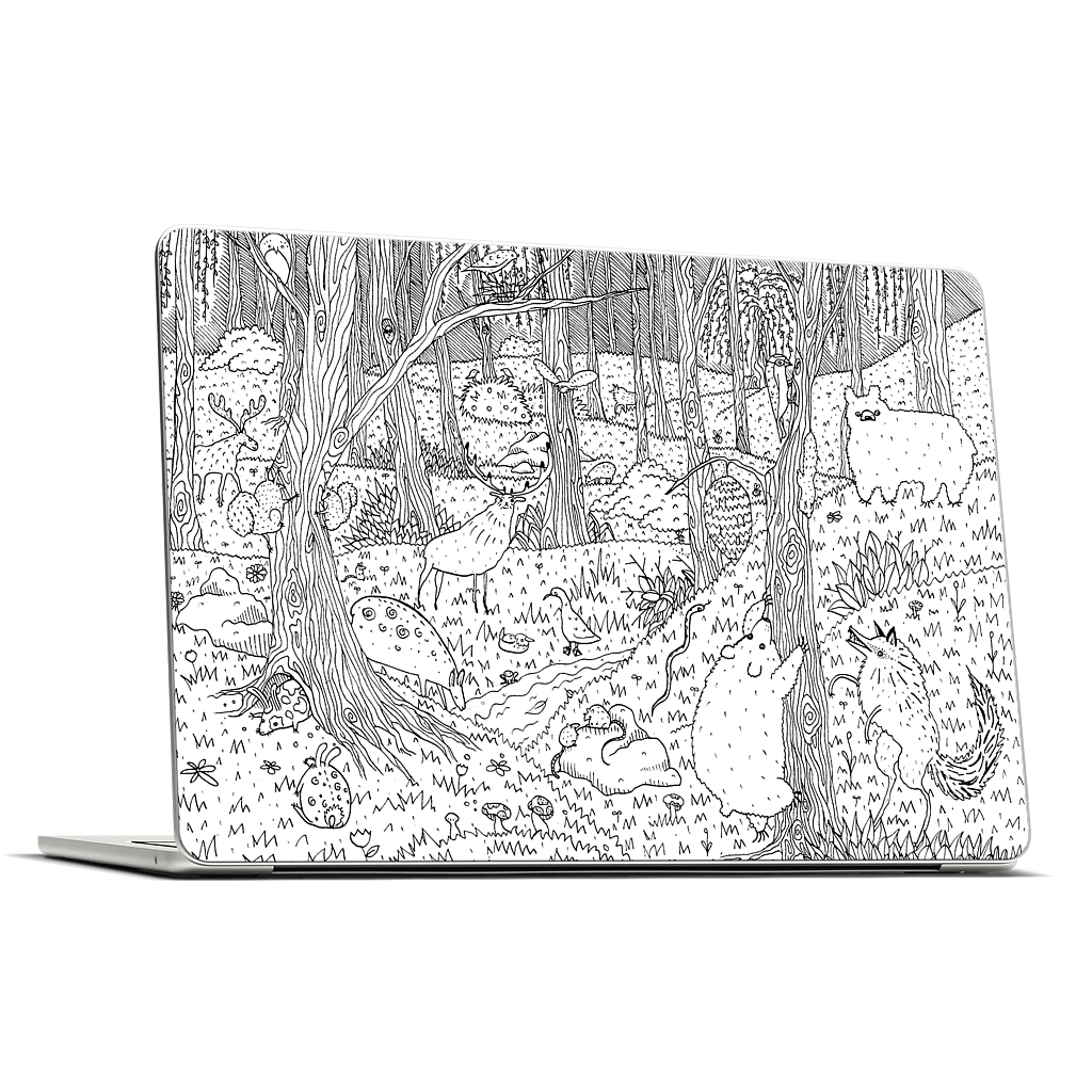 Diurnal Animals of the Forest MacBook Skin