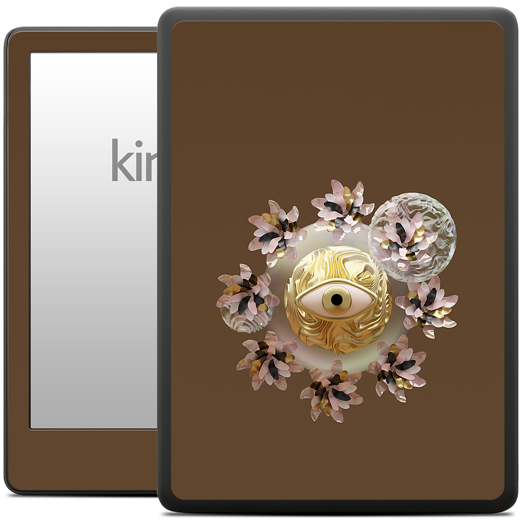Golden Flowers Kindle Skin