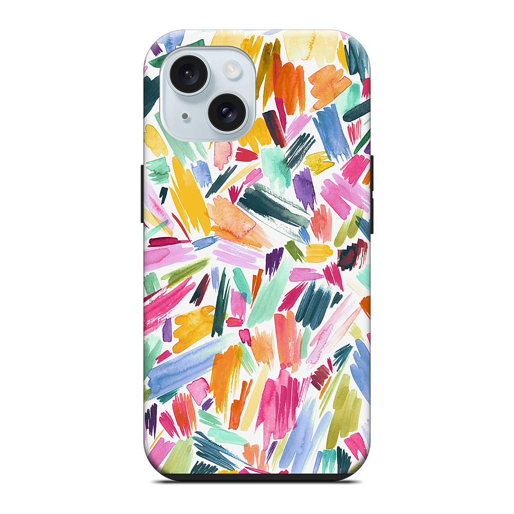Colorful Abstract Strokes iPhone Case