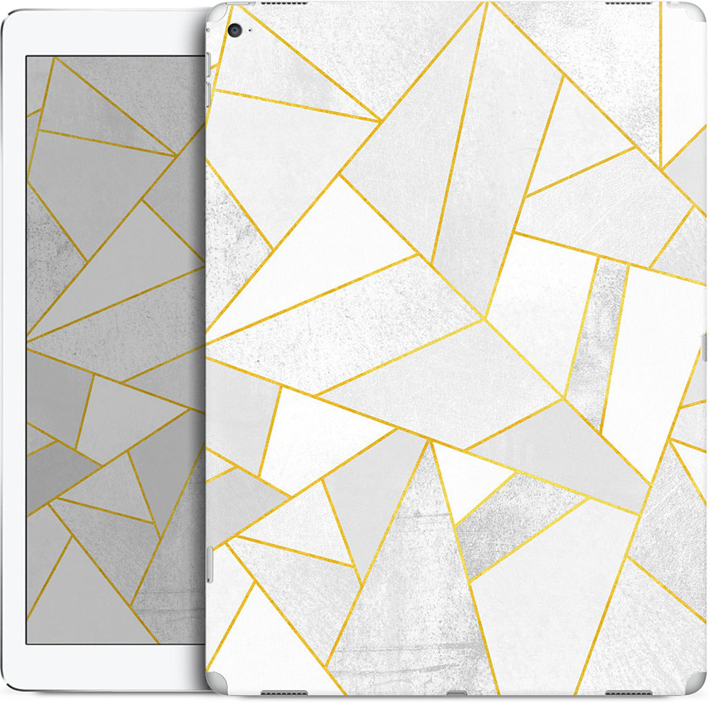 White Stone / Golden Lines iPad Skin