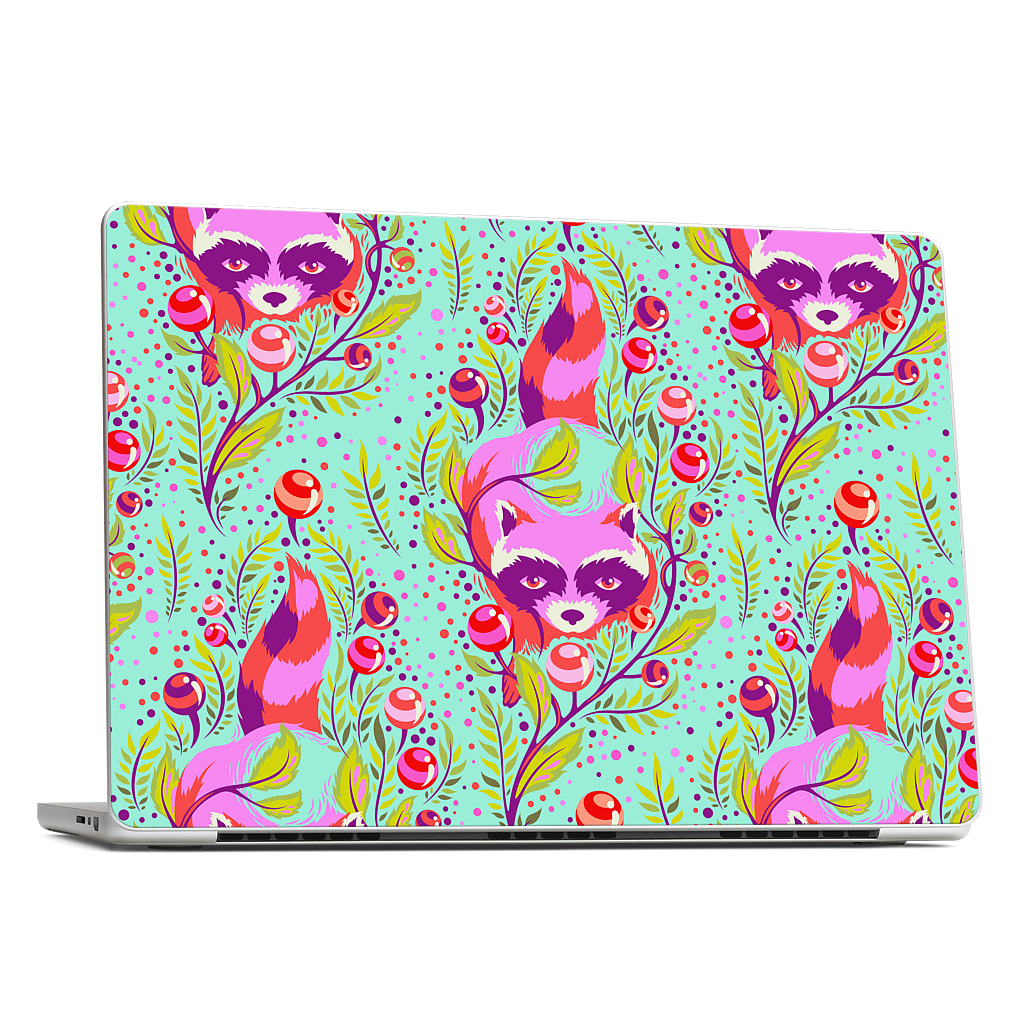 Raccoon Poppy MacBook Skin