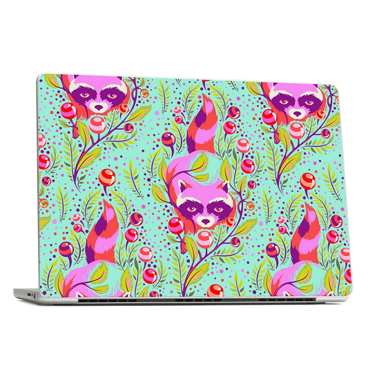 Raccoon Poppy MacBook Skin