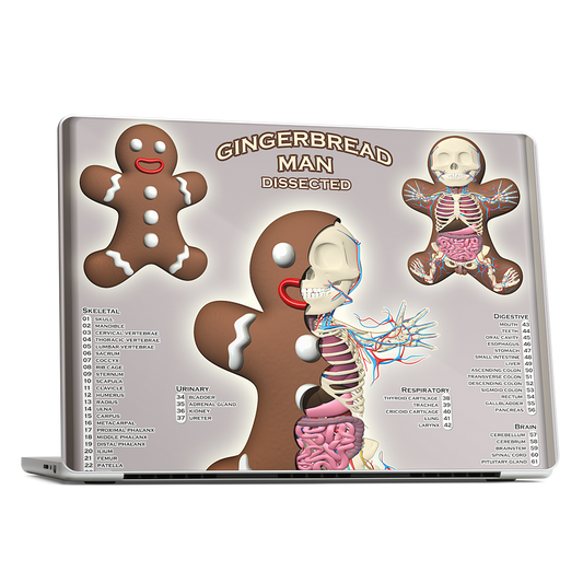 Gingerbread Man Dissected MacBook Skin