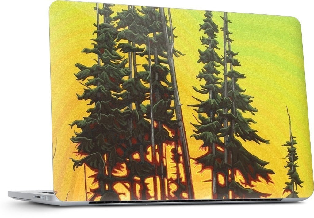 Green Skies At Night MacBook Skin