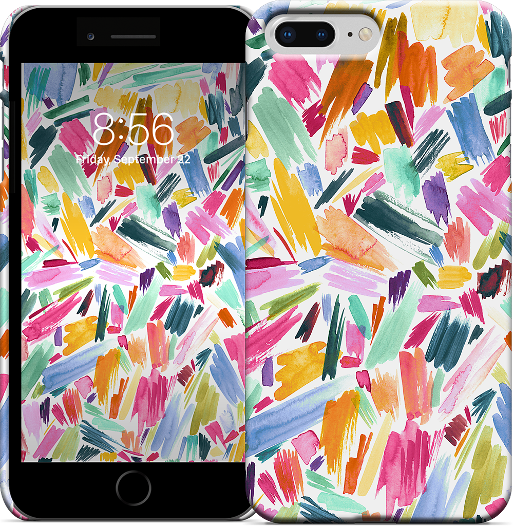 Colorful Abstract Strokes iPhone Case