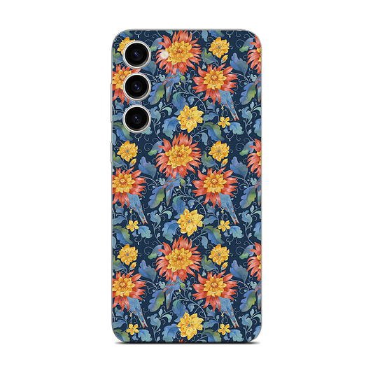 Blue Bird Pattern Samsung Skin