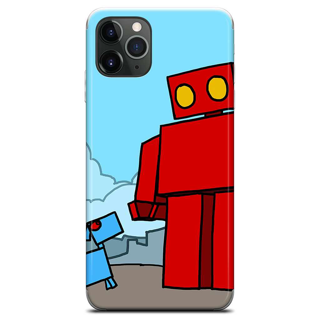 Red Robot Leaving The City iPhone Skin