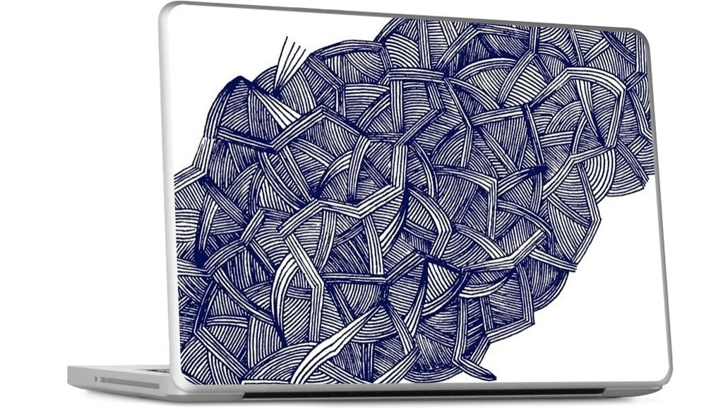 blue lines MacBook Skin