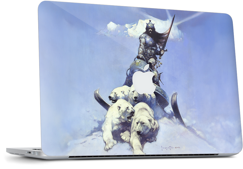 Silver Warrior MacBook Skin
