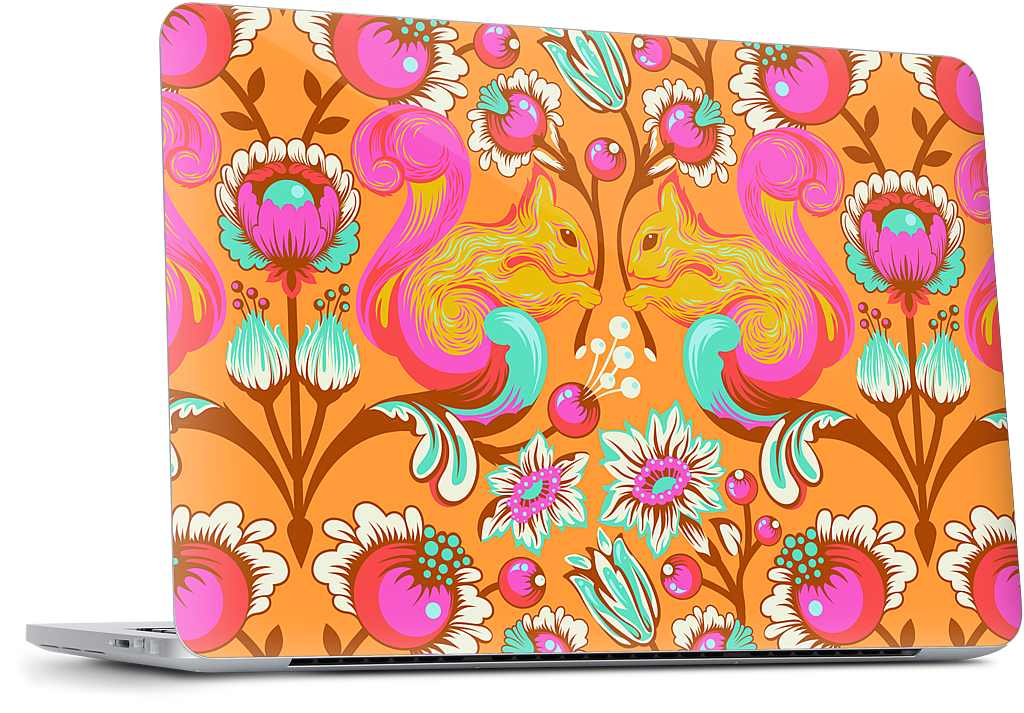 Squirrel Begonia MacBook Skin