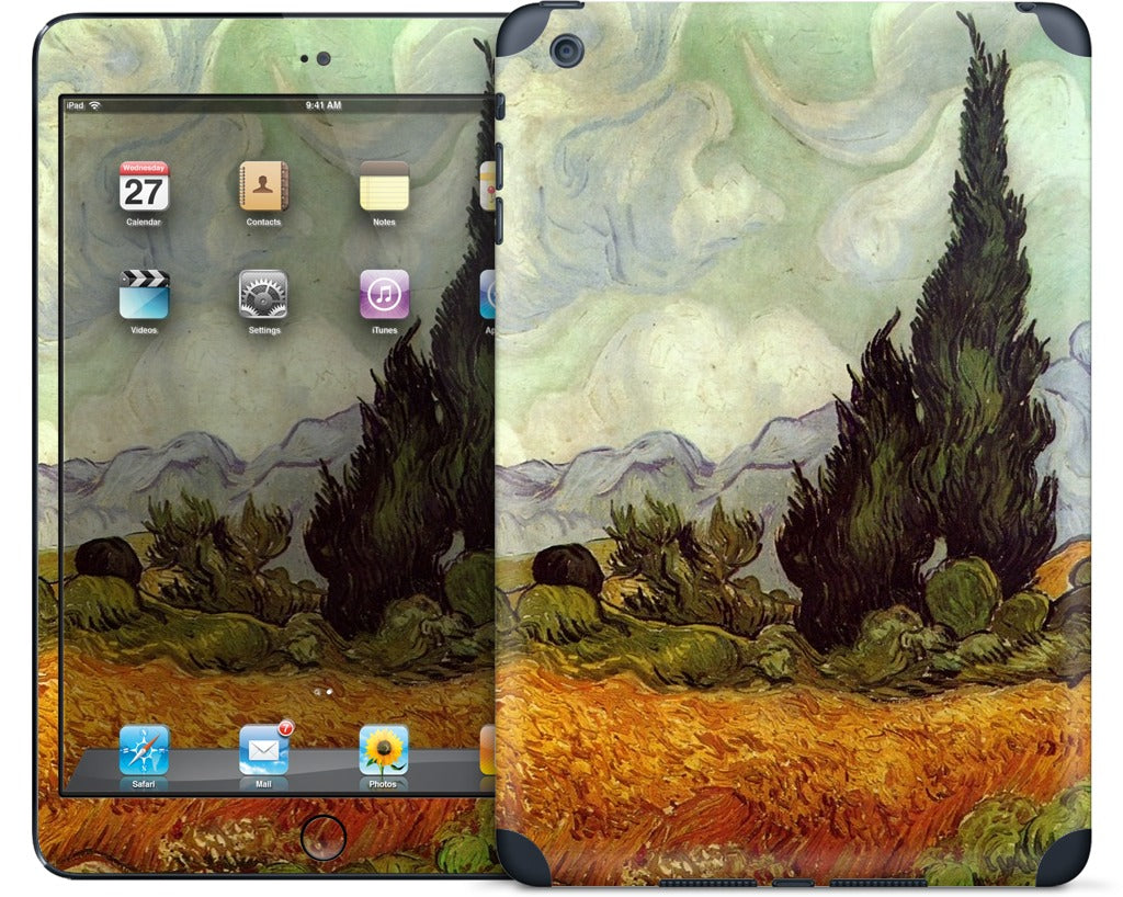 A Wheatfield with Cypresses iPad Skin