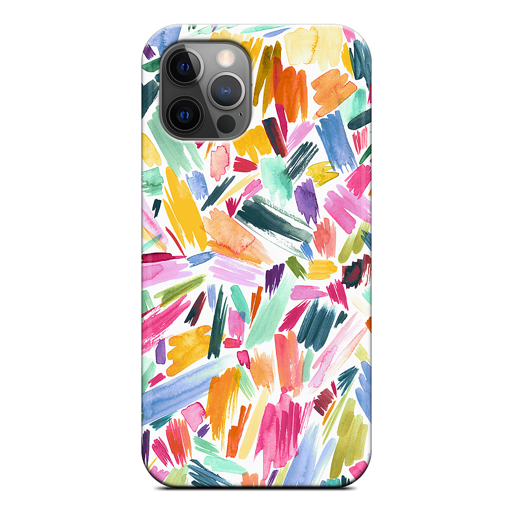 Colorful Abstract Strokes iPhone Case